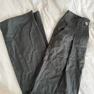 Womens Gray Pinstripe Pants